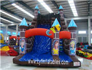 Inflatable brick castle slide