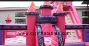 Inflatable castle with slide