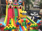 inflatable angry bird, Minion, spiderman playground